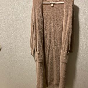 Fuzzy pink long sweater